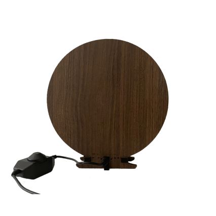 Li-Go 23654 - LED stolna dekoracija s mogućnošću prigušivanja LED/12W/230V 20x22 cm orah/aranžman s mahovinom