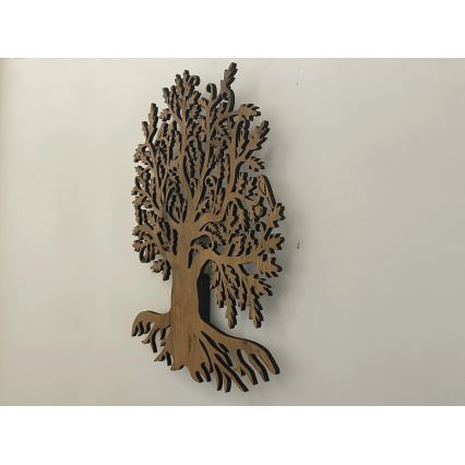 Li-Go 23673/DUB2 - LED dekoracija za zid s mogućnošću prigušivanja LED/10W/5V 20000 mAh 45x55 cm hrast + daljinski upravljač