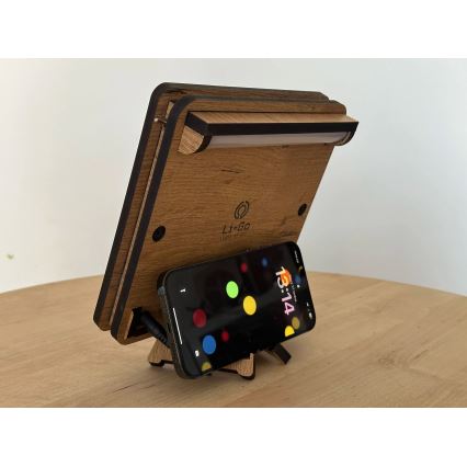 Li-Go 4070/DUB2 - LED stolna dekoracija LED/12W/230V 19x19 cm hrast/konj