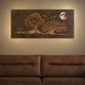 Li-Go 5042/DUB2 - LED zidna dekoracija s prigušivanjem LED/24W/230V 110x50 cm hrast/Tri hrasta i mjesec