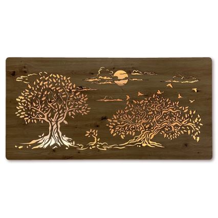 Li-Go 5307/DUB2 - LED zidna dekoracija s mogućnošću prigušivanja LED/24W/230V 120x60 cm hrast/Tri hrasta