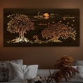 Li-Go 5307/DUB2 - LED zidna dekoracija s mogućnošću prigušivanja LED/24W/230V 120x60 cm hrast/Tri hrasta