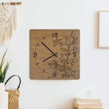 Li-Go 5499/DUB2 - Zidni sat 1xAA 40x40 cm hrast