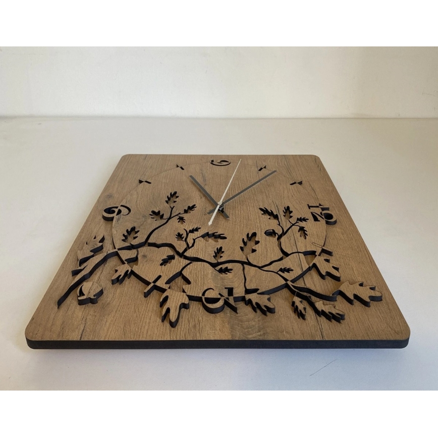 Li-Go 5499/DUB2 - Zidni sat 1xAA 40x40 cm hrast