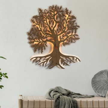 Li-Go 5739/DUB2 - LED zidna dekoracija s mogućnošću prigušivanja LED/10W/230V 68x80 cm hrast