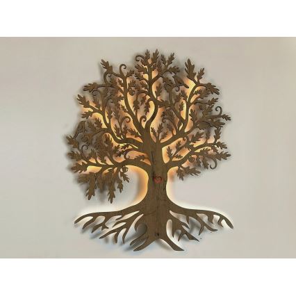 Li-Go 5739/DUB2 - LED zidna dekoracija s mogućnošću prigušivanja LED/10W/230V 68x80 cm hrast