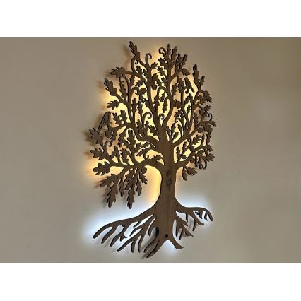 Li-Go 5739/DUB2 - LED zidna dekoracija s mogućnošću prigušivanja LED/10W/230V 68x80 cm hrast