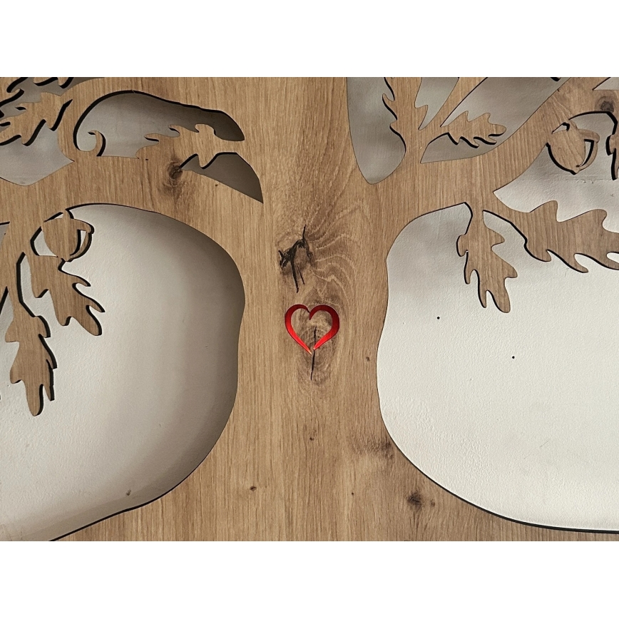 Li-Go 5739/DUB2 - LED zidna dekoracija s mogućnošću prigušivanja LED/10W/230V 68x80 cm hrast