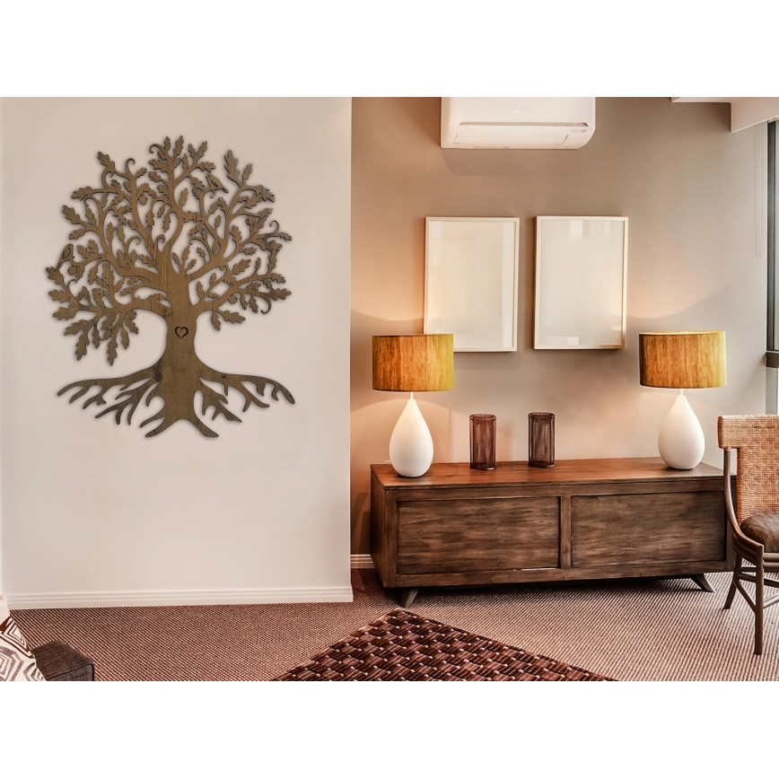 Li-Go 5742/DUB2 - LED zidna dekoracija s mogućnošću prigušivanja LED/10W/230V 90x110 cm hrast