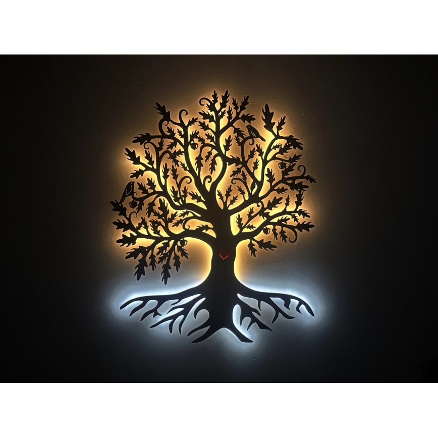 Li-Go 5742/DUB2 - LED zidna dekoracija s mogućnošću prigušivanja LED/10W/230V 90x110 cm hrast