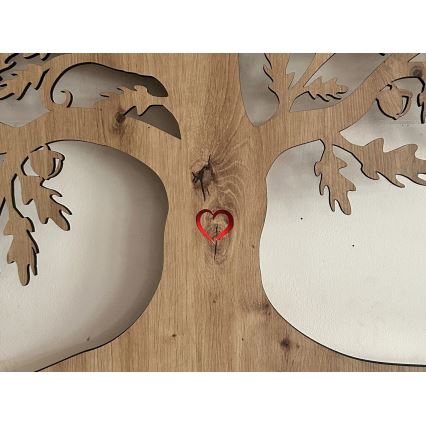 Li-Go 5742/DUB2 - LED zidna dekoracija s mogućnošću prigušivanja LED/10W/230V 90x110 cm hrast