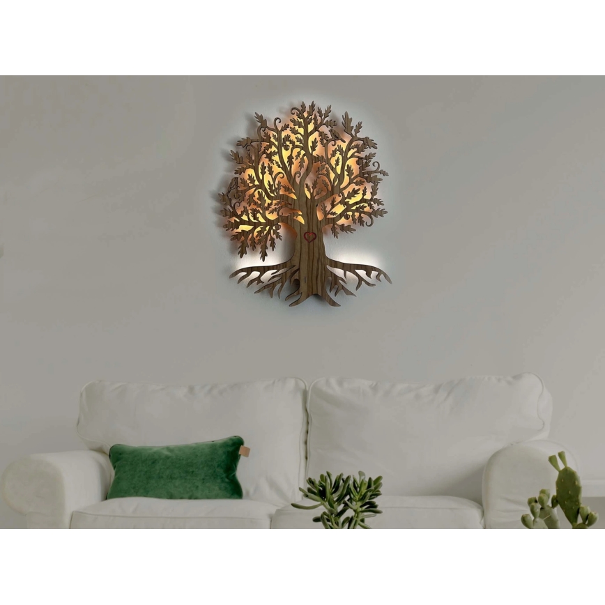 Li-Go 5747/DUB2 - LED dekorativna zidna lampa s mogućnošću prigušivanja LED/10W/230V 45x55 cm hrast