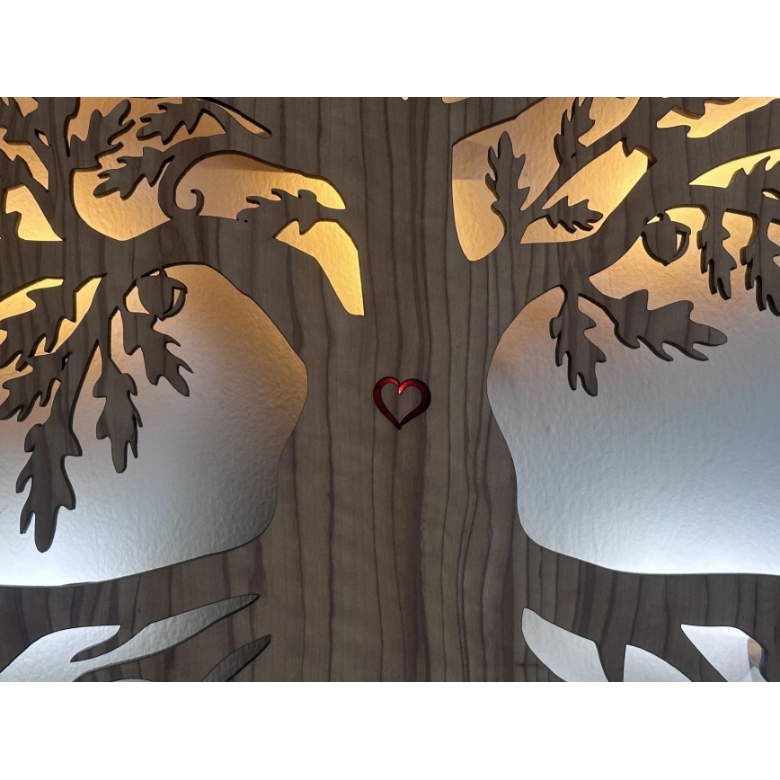 Li-Go 5747/DUB2 - LED dekorativna zidna lampa s mogućnošću prigušivanja LED/10W/230V 45x55 cm hrast