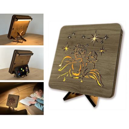 Li-Go 5788/DUB2 - LED stolna dekoracija LED/12W/230V 19x19 cm hrast/Mali princ