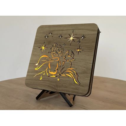 Li-Go 5788/DUB2 - LED stolna dekoracija LED/12W/230V 19x19 cm hrast/Mali princ