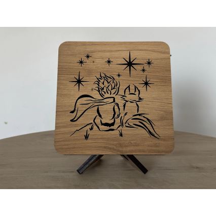 Li-Go 5788/DUB2 - LED stolna dekoracija LED/12W/230V 19x19 cm hrast/Mali princ