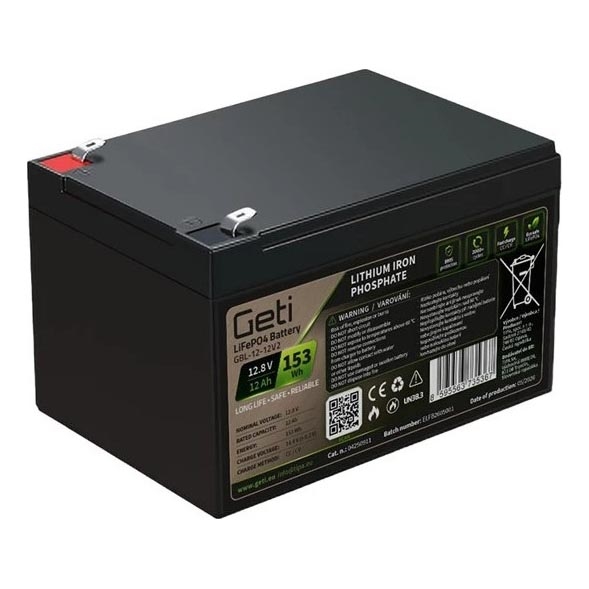 LiFePO4 baterija 12,8 V / 12 Ah