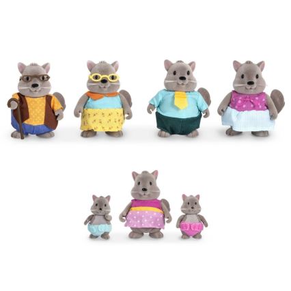 Li'l Woodzeez - Igraći set obitelj BUSTLEBERRY vjeverica