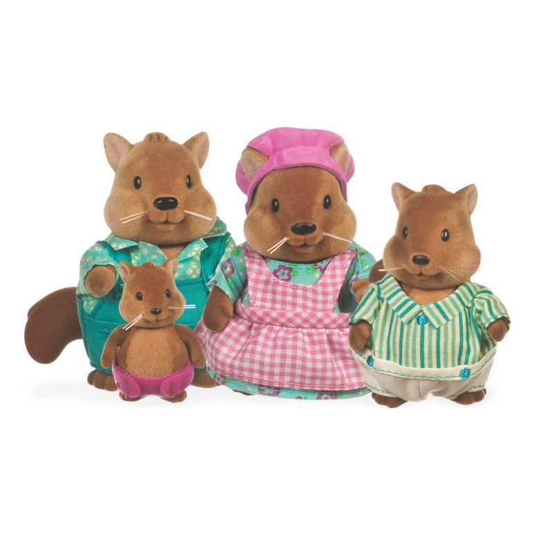 Li'l Woodzeez - Set figurica BUSTLEBERRY vjeveričja obitelj