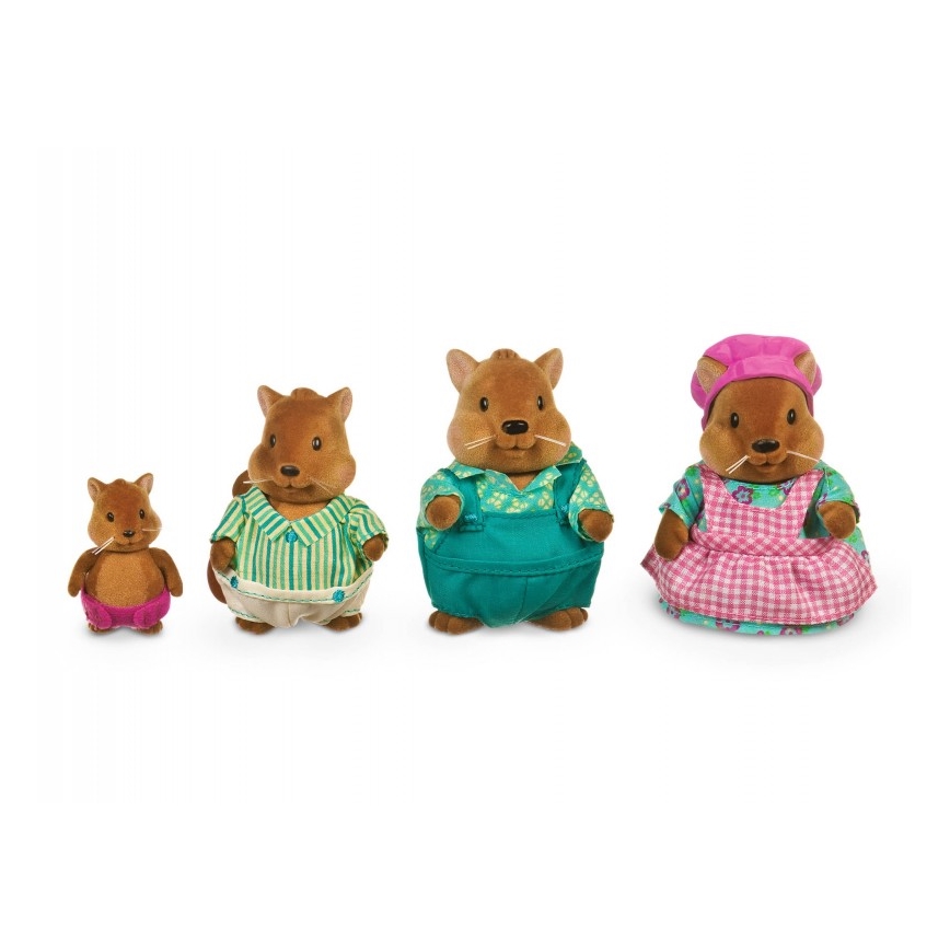 Li'l Woodzeez - Set figurica BUSTLEBERRY vjeveričja obitelj