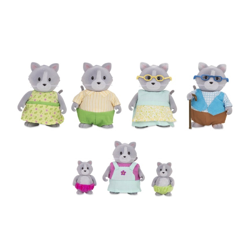 Li'l Woodzeez - Set figurica DAINTYPAW obitelj mačaka