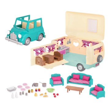 Li'l Woodzeez - Set za igru HAPPY CAMPER kampiranje