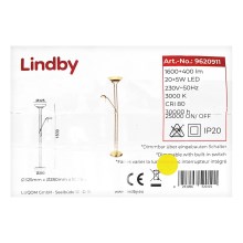 Lindby - LED Prigušiva podna lampa YVETA LED/20W/230V + LED/5W/230V