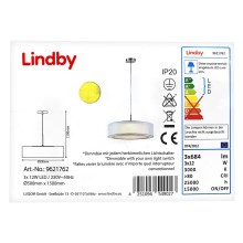 Lindby - LED Prigušivi luster na sajli AMON 3xLED/12W/230V