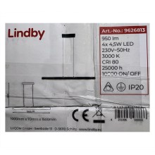 Lindby - LED Prigušivi luster na sajli SOLVINA 4xLED/4,5W/230V