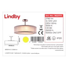 Lindby - LED Prigušivi luster sa šipkom PIKKA 3xLED/12W/230V