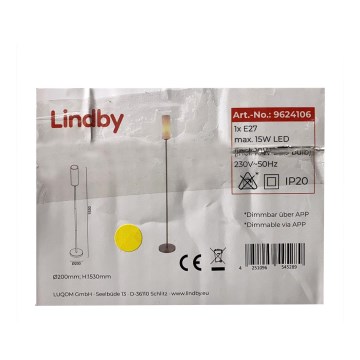 Lindby - LED RGB Prigušiva podna lampa FELICE 1xE27/10W/230V Wi-Fi