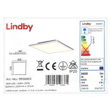 Lindby - LED Stropna svjetiljka LIVEL LED/36W/230V