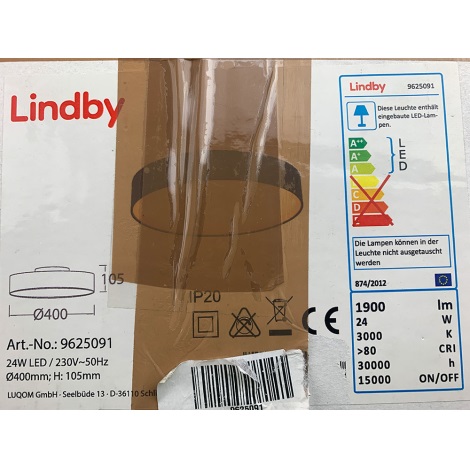 Lindby - LED Stropna svjetiljka SAIRA LED/24W/230V