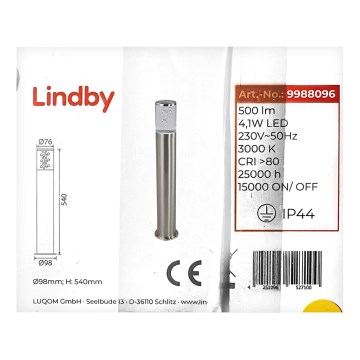 Lindby - LED Vanjska lampa BELEN LED/4,1W/230V IP44