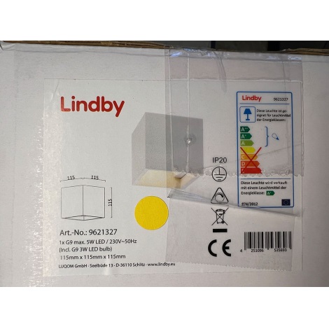 Lindby - LED Zidna svjetiljka KAY 1xG9/3W/230V