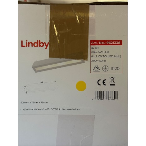 Lindby - LED Zidna svjetiljka TJADA 3xG9/3W/230V