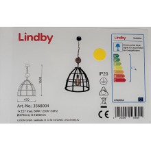 Lindby - Luster na lancu MAXIMILIA 1xE27/60W/230V