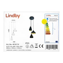 Lindby - Luster na sajli 3xE27/60W/230V
