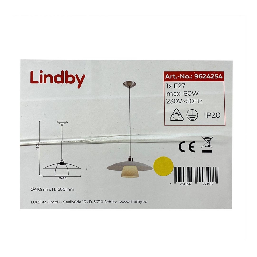 Lindby - Luster na sajli DOLORES 1xE27/60W/230V