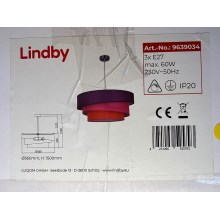 Lindby - Luster na sajli MELIA 3xE27/60W/230V