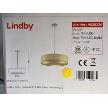 Lindby - Luster na sajli SEBATIN 3xE27/11W/230V