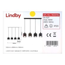 Lindby - Luster na sajli TALLINN 4xE27/60W/230V