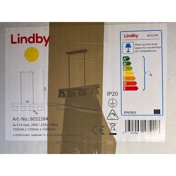 Lindby - Luster na sajli WATAN 4xE14/28W/230V