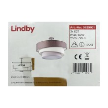 Lindby - Nadgradni luster MELIA 3xE27/60W/230V