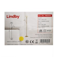 Lindby - Podna lampa JOST 1xE27/10W/230V + 1xE14/5W