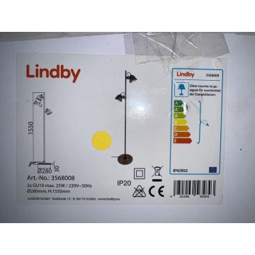 Lindby - Podna lampa SHILA 2xGU10/25W/230V