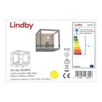 Lindby - Zidna svjetiljka MERON 1xE27/60W/230V