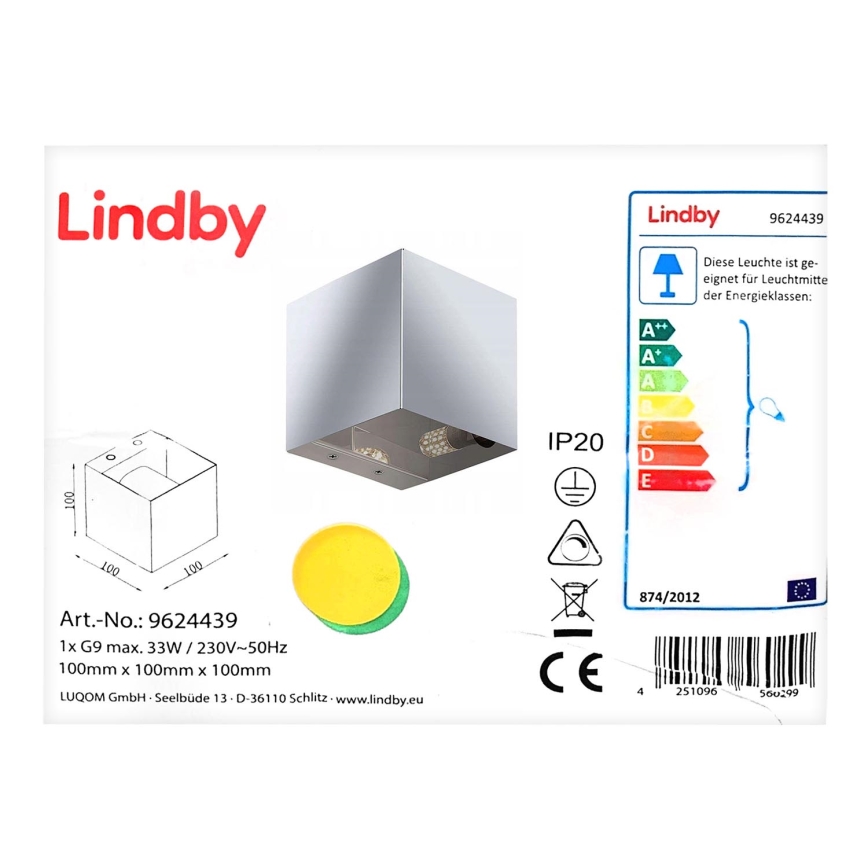 Lindby - Zidna svjetiljka NEHLE 1xG9/33W/230V