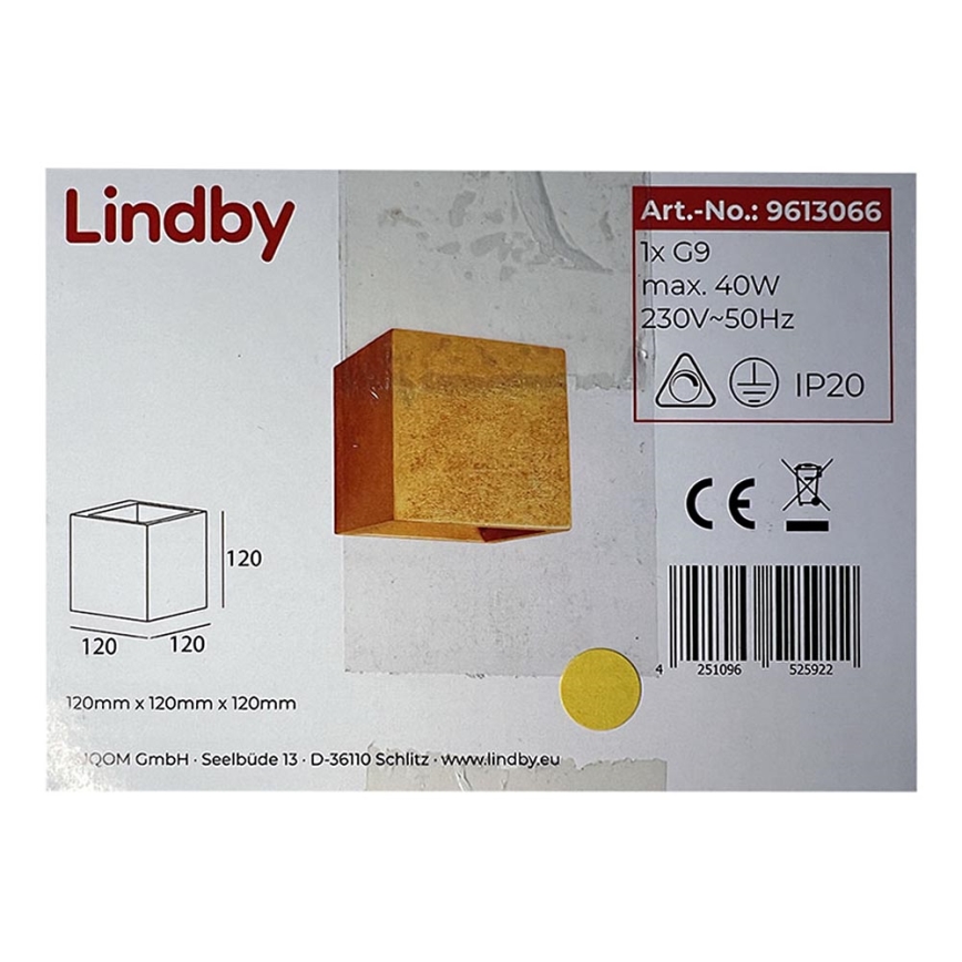 Lindby - Zidna svjetiljka YADE 1xG9/20W/230V