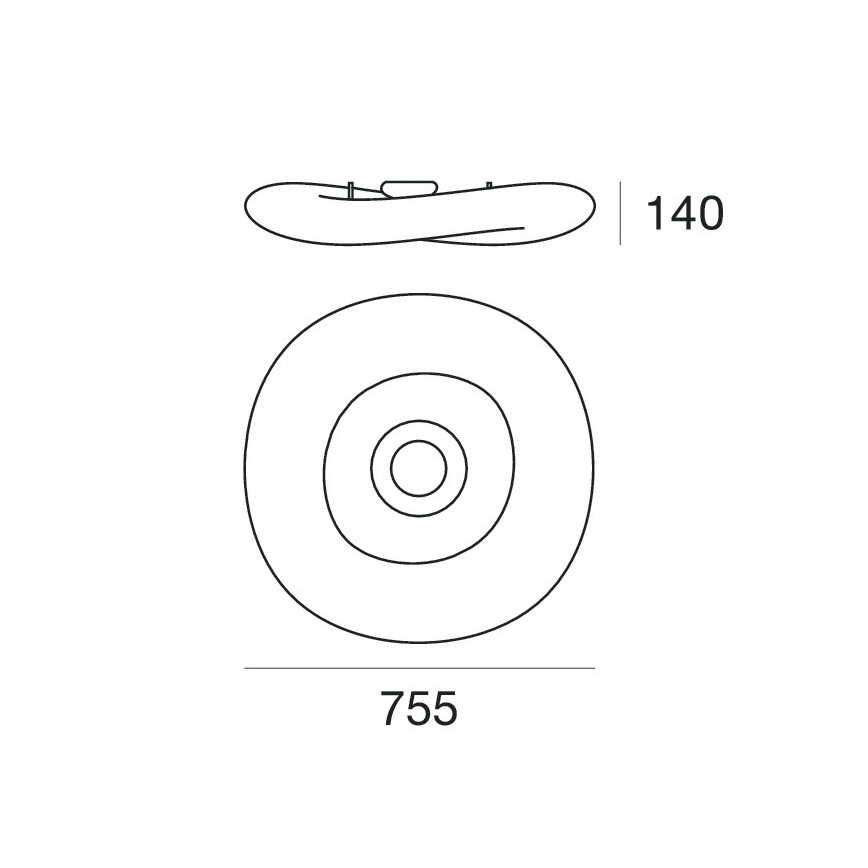 Linea Light 6857 - Stropna svjetiljka MR. MAGOO 1x2GX13/55W/230V promjer 76 cm